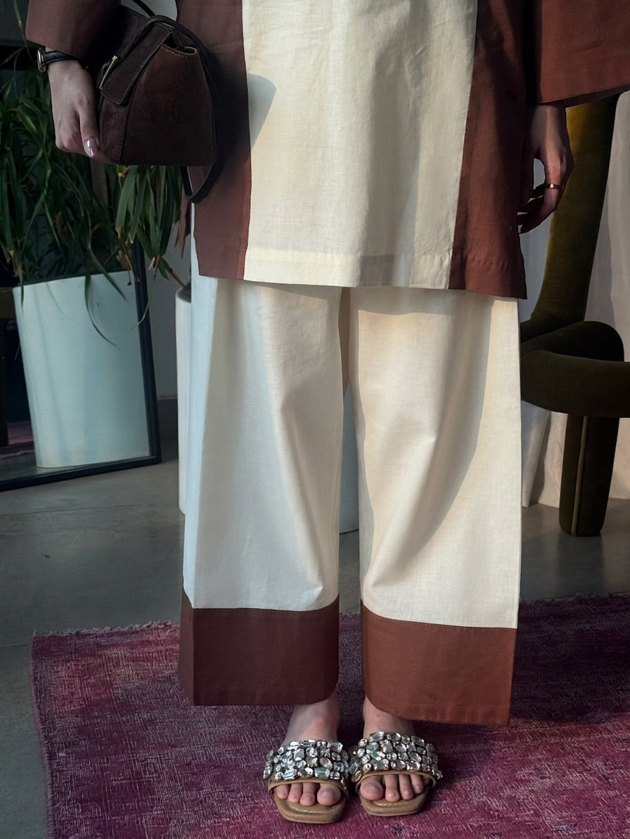Cocoa Edge Chic Colorblock Co-Ord Set