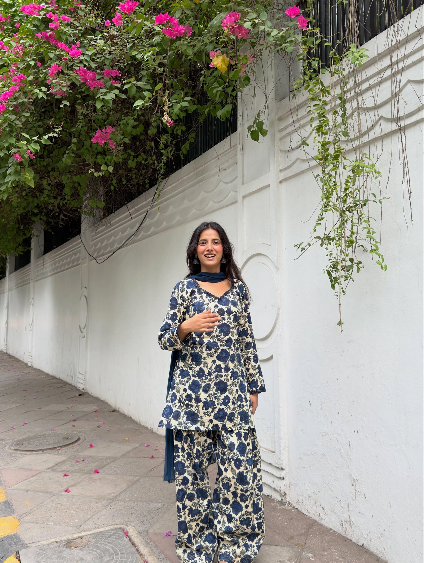 Riya Midnight Bloom Kurta Farshi Suit Set