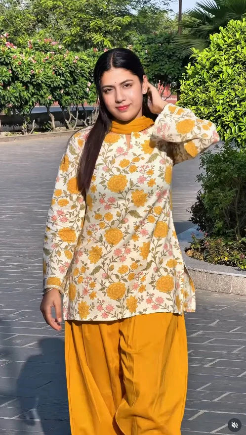 Sunflower Bloom Kurta Salwar Set