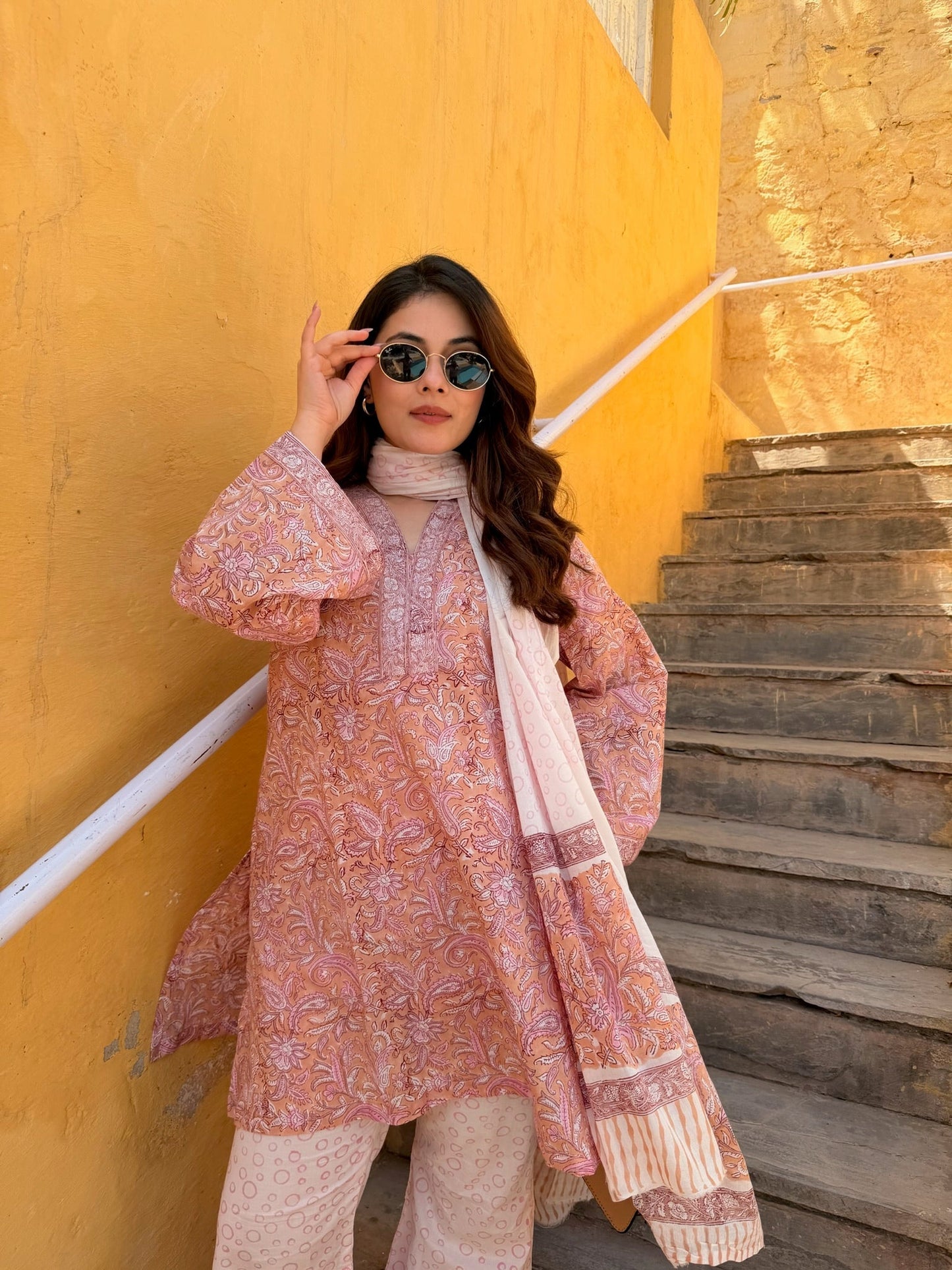 Oshin Peach Cord Set