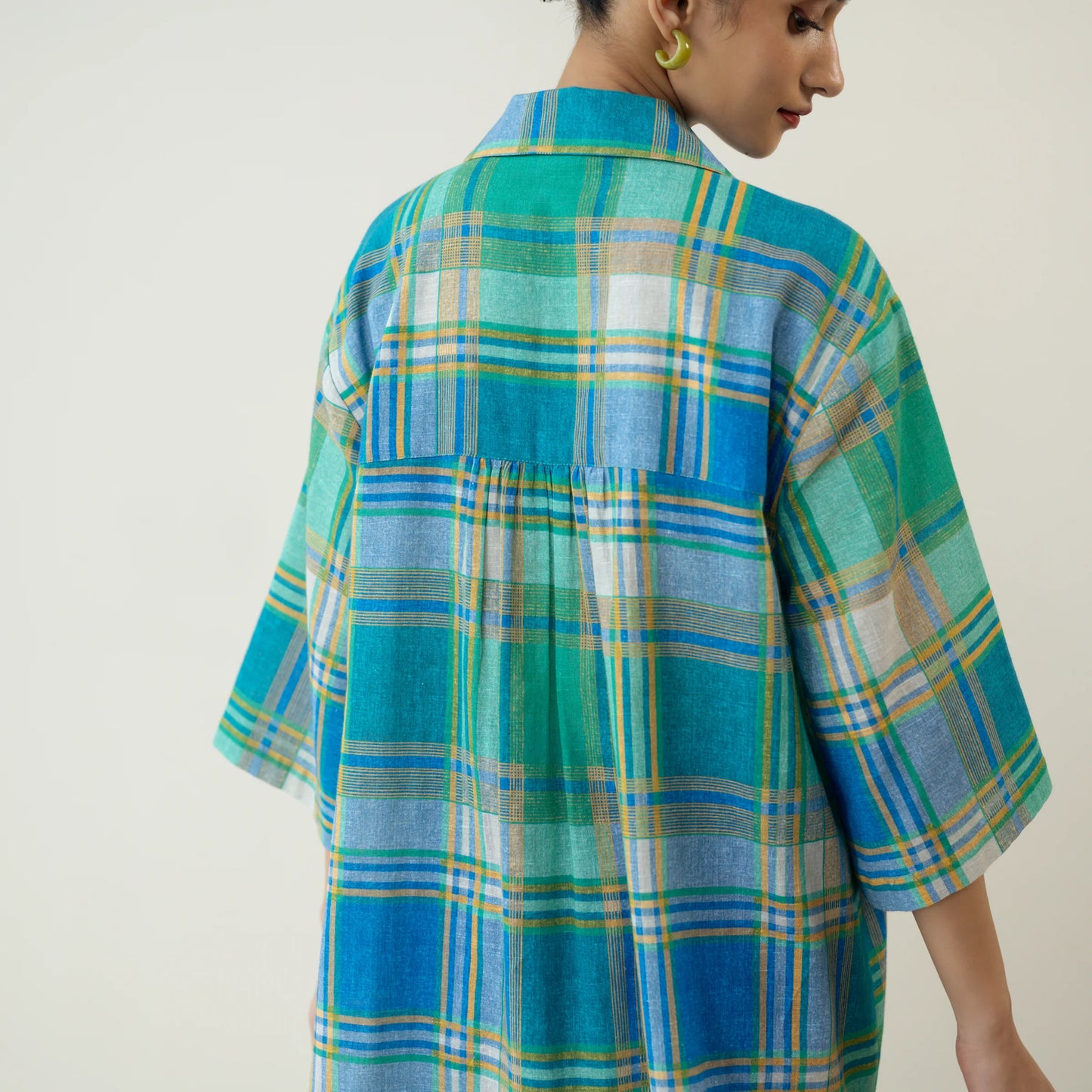 Lemon Drop Embroidered Farshi Cotton Slub Coord Set - Multicolour