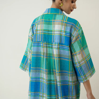 Lemon Drop Embroidered Farshi Cotton Slub Coord Set - Multicolour