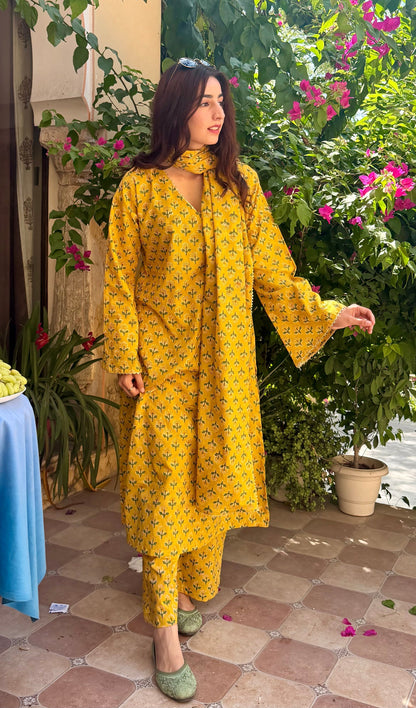 Alia Yellow Suit Set