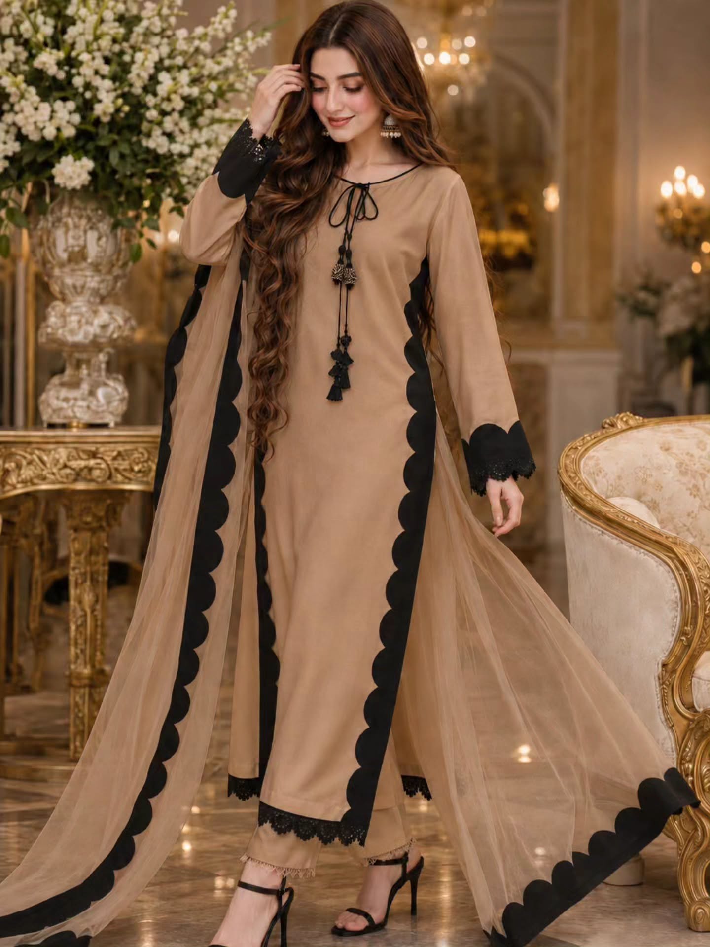 Meher Noir Elegance Suit Set