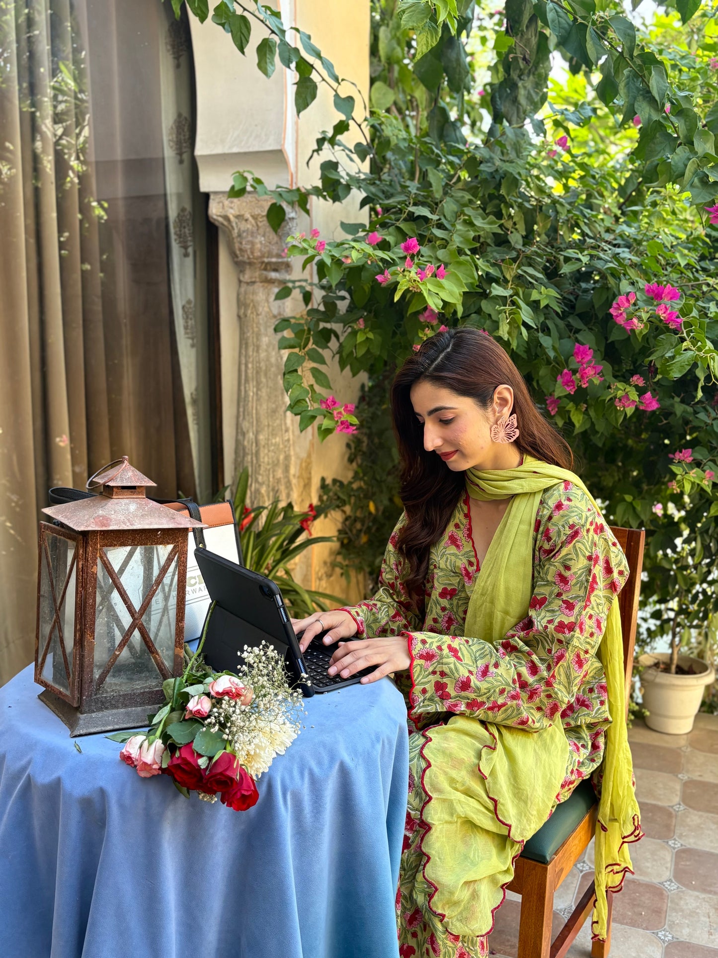 Hairat Green Farshi Set