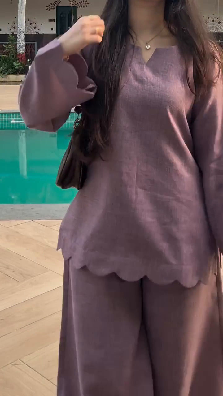 Dusty Mauve Muse Premium Linen Co-Ord Set