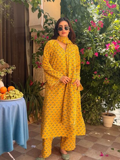 Alia Yellow Suit Set