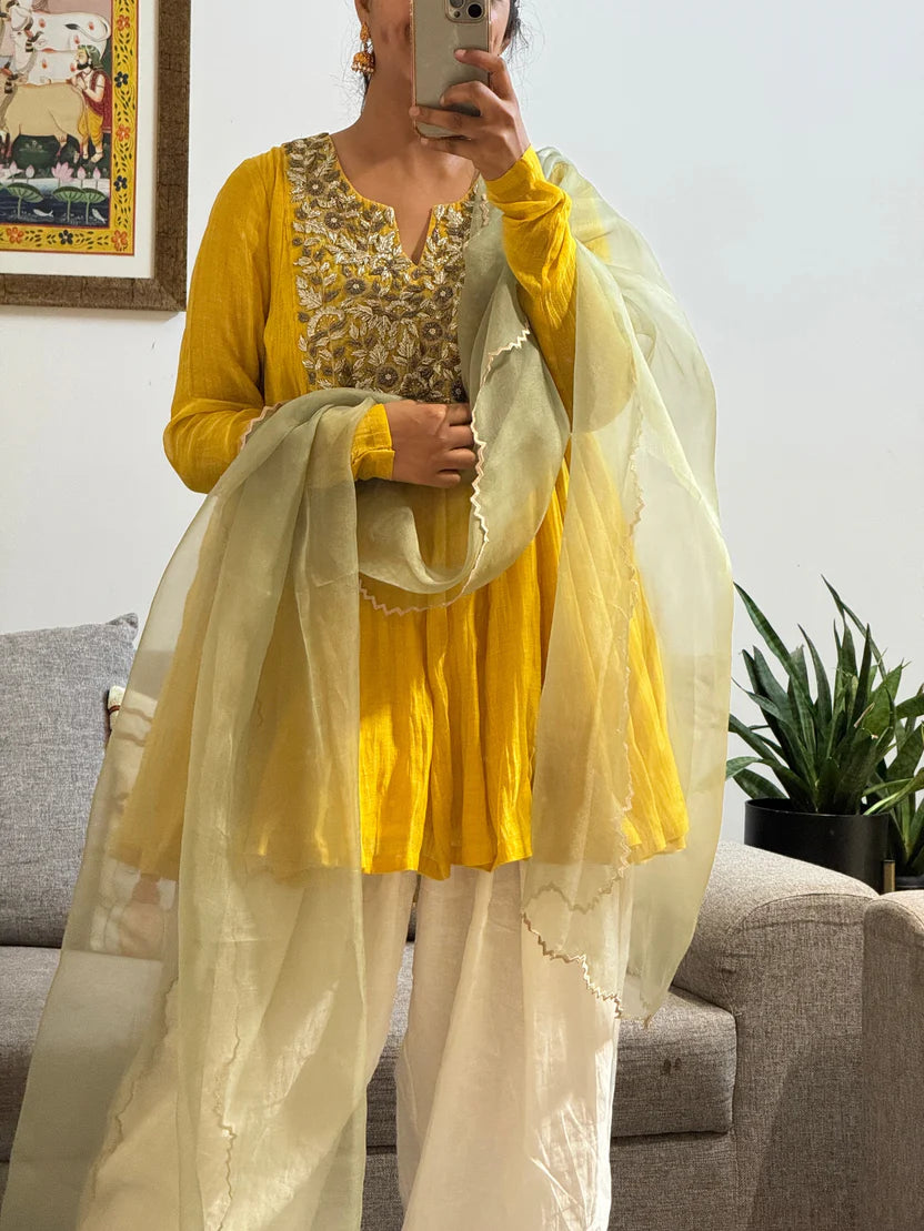 Inaya Yellow Flair Salwar Suit