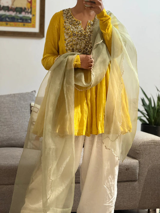 Inaya Yellow Flair Salwar Suit