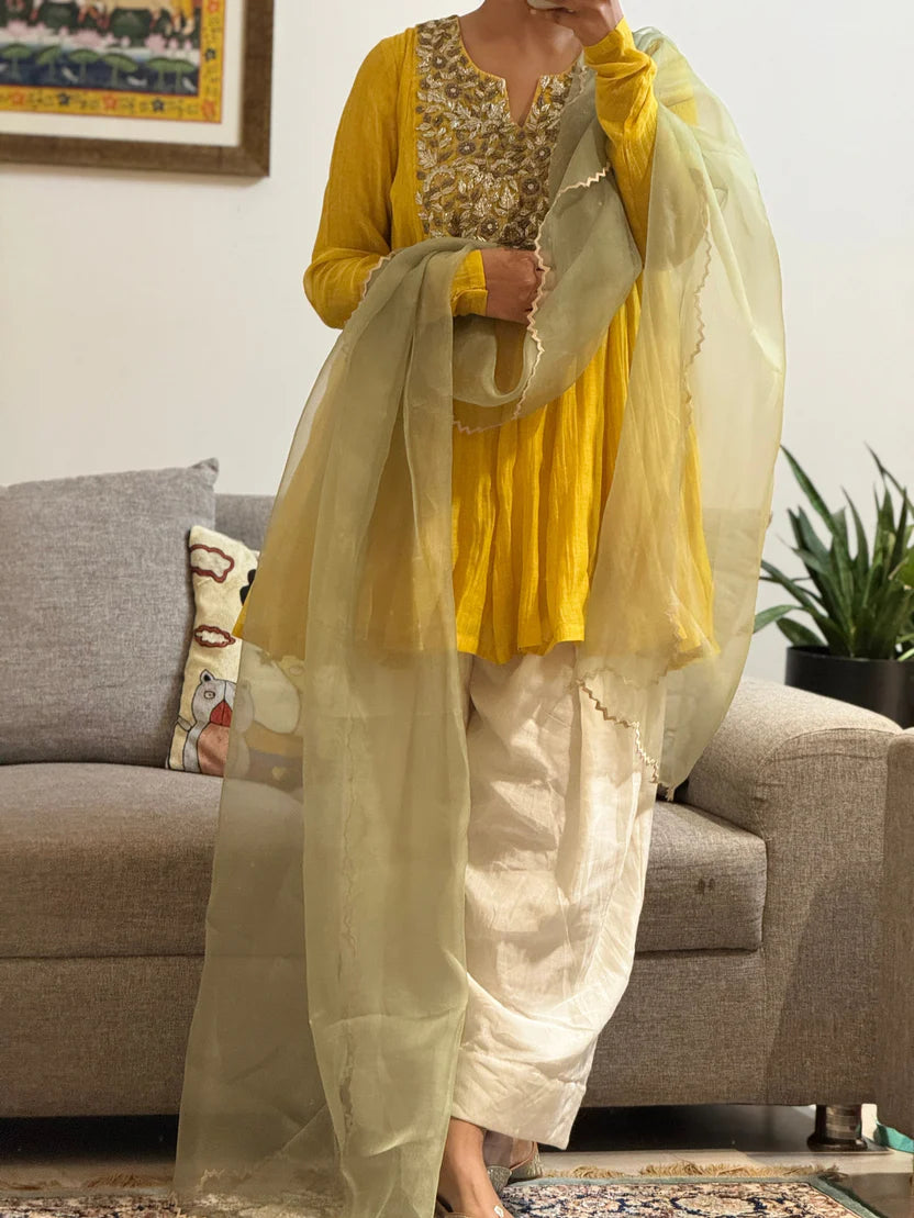 Inaya Yellow Flair Salwar Suit
