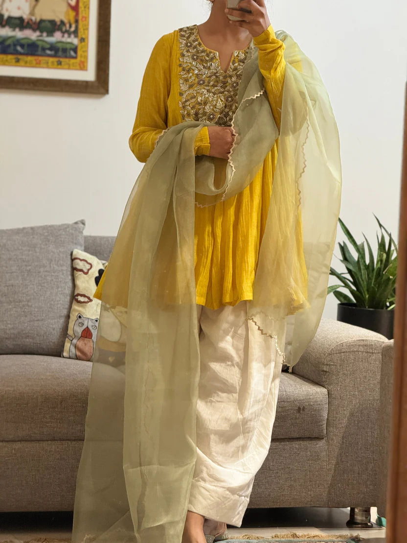 Inaya Yellow Flair Salwar Suit