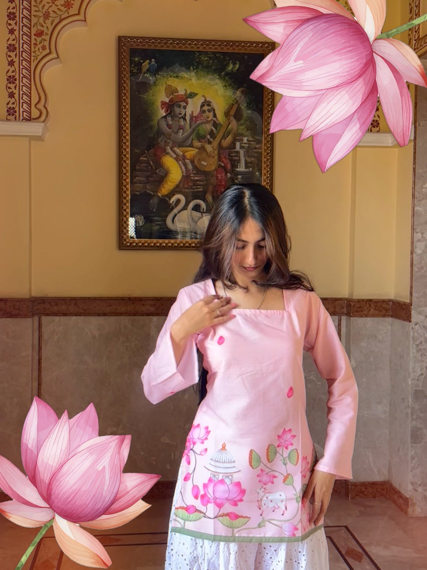 Lotus Noor – Pink Floral Co-Ord Set