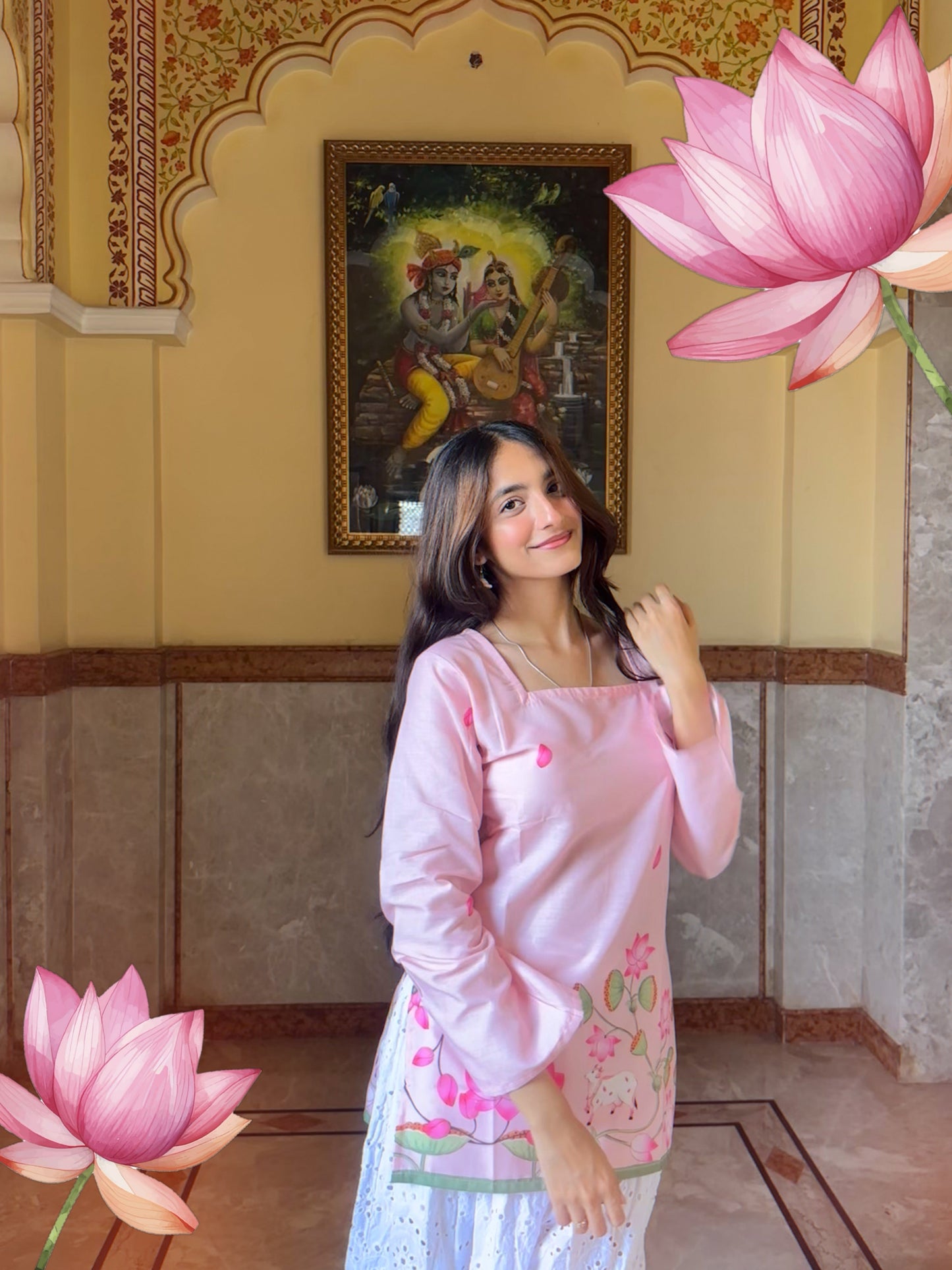 Lotus Noor – Pink Floral Co-Ord Set