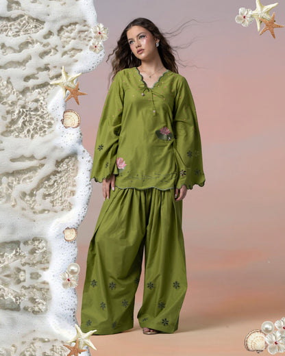 Arohi Floral Embroidered Kurta with Patiala Salwar Set