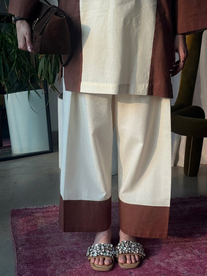 Cocoa Edge  Chic Colorblock Co-Ord Set