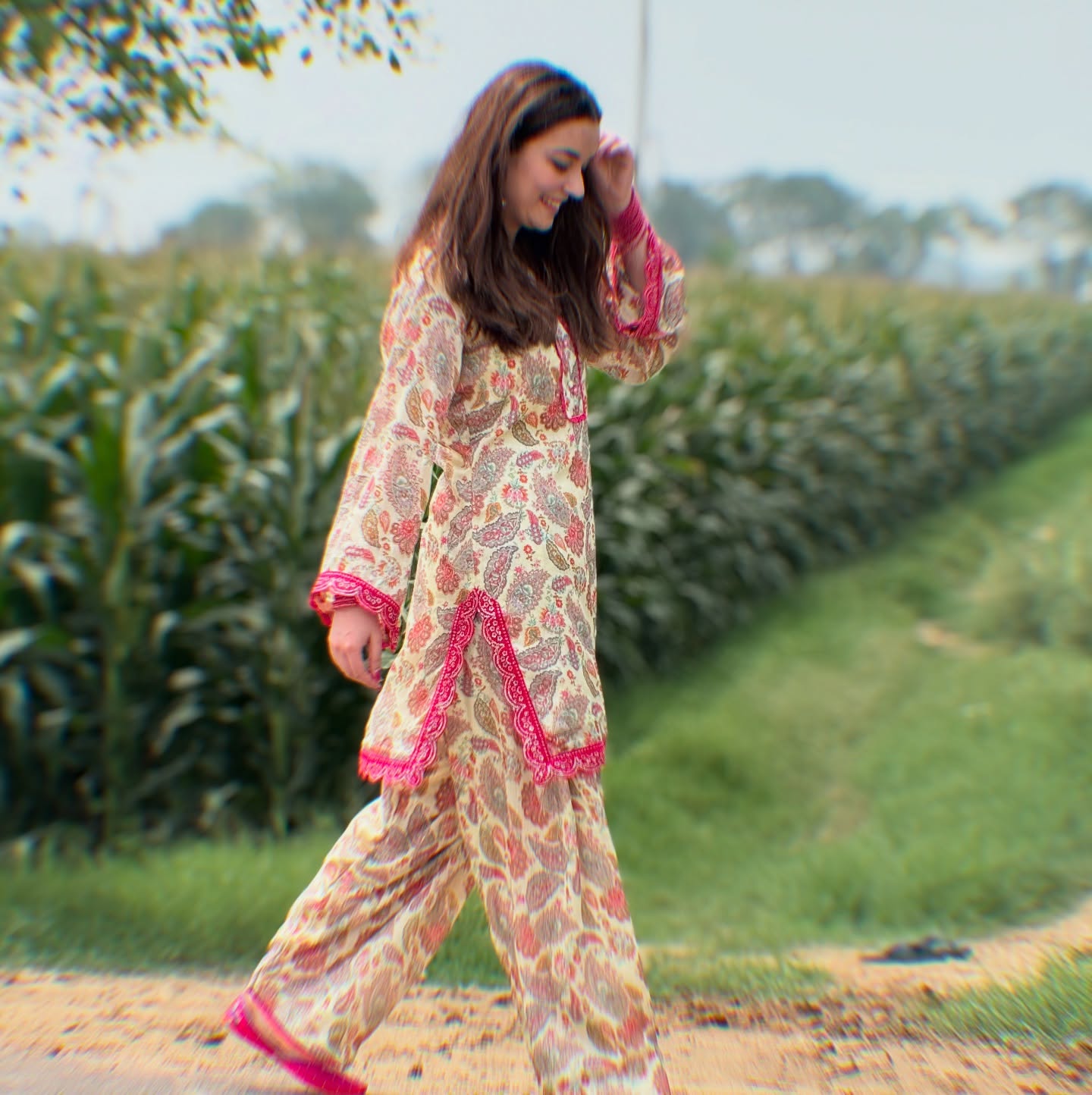 Aarini Floral Print Kurta Sharara Set