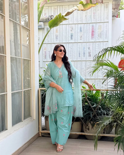 Vitza  Crafted Designer Farshi Plazo