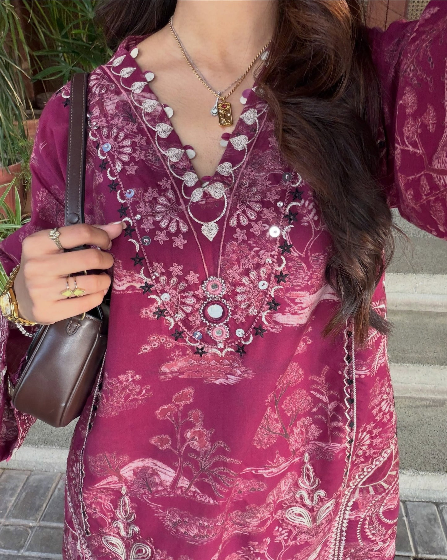 Calista Berry Printed Kurta Palazzo Set