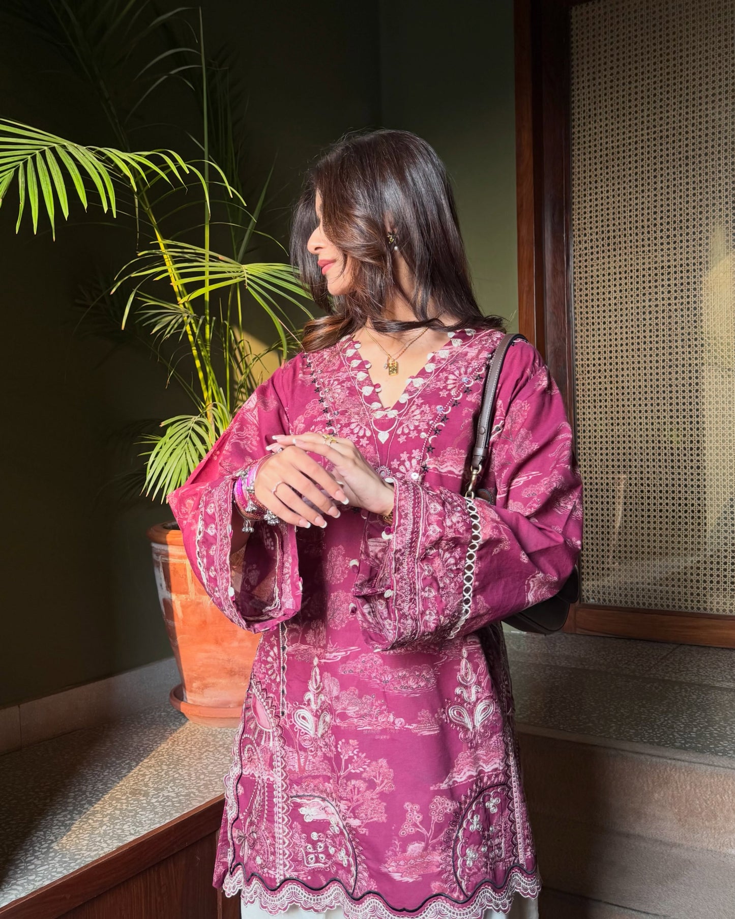 Calista Berry Printed Kurta Palazzo Set