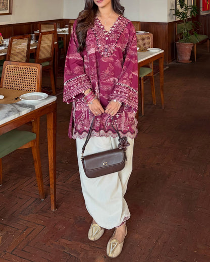 Calista Berry Printed Kurta Palazzo Set