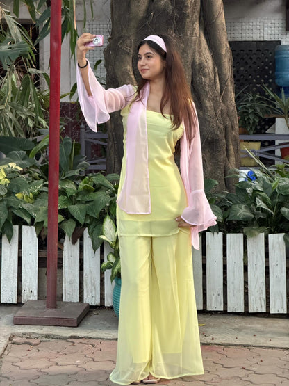 Aarohi Sunshine Kurti & Palazzo Set