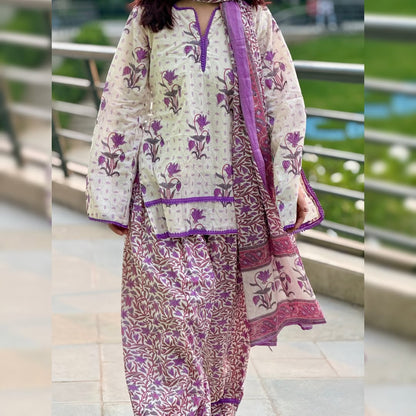 Meher Lavender Bloom Salwar Set
