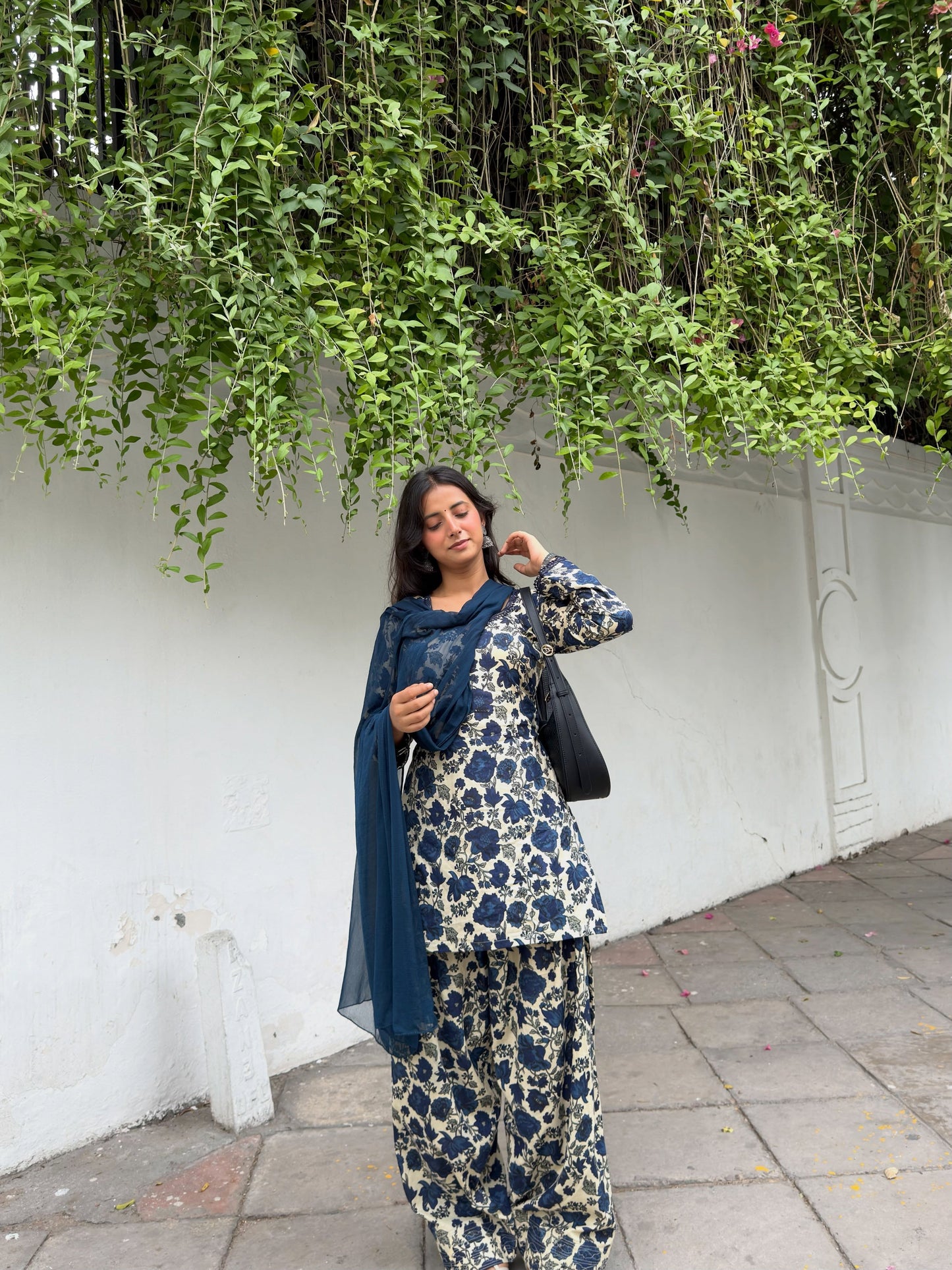 Riya Midnight Bloom Kurta Farshi Suit Set