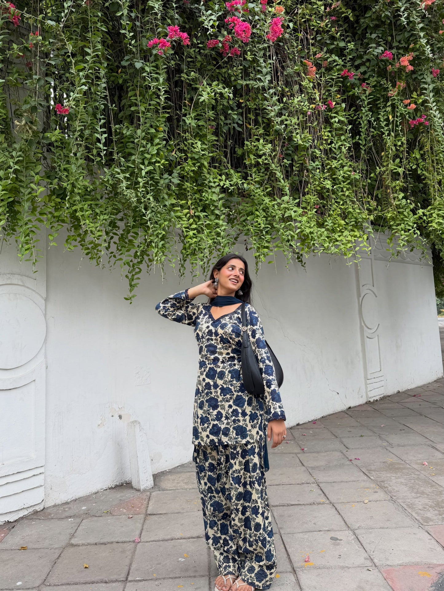 Riya Midnight Bloom Kurta Farshi Suit Set