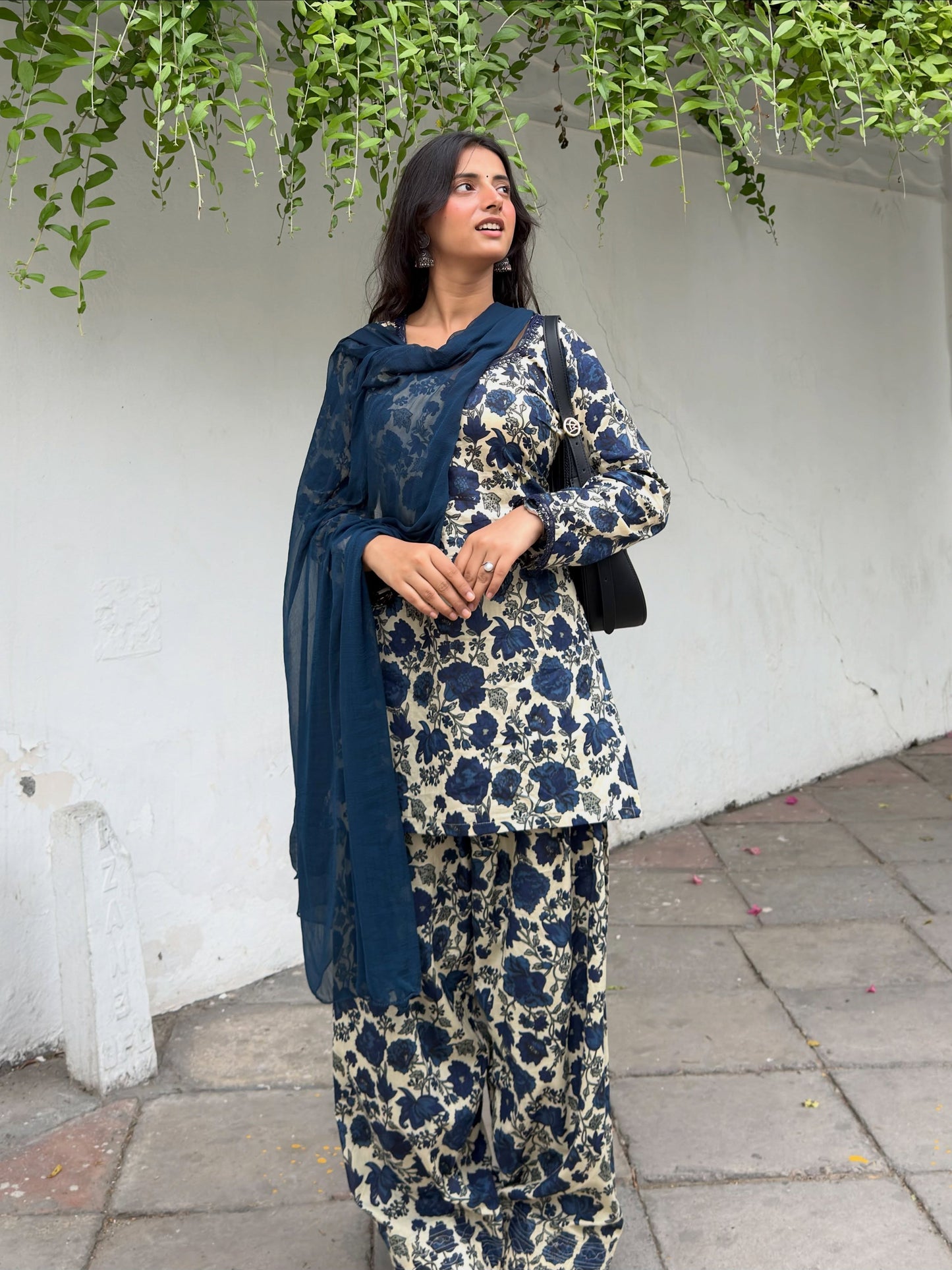 Riya Midnight Bloom Kurta Farshi Suit Set