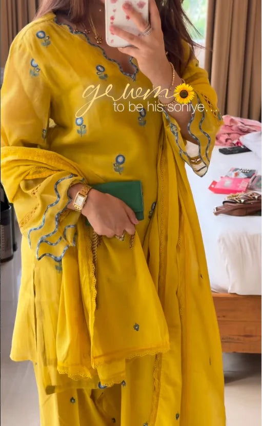 Vitza  Crafted Designer Farshi Plazo