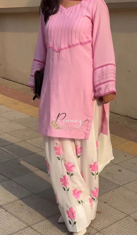 Meher Pink Blossom Salwar Suit