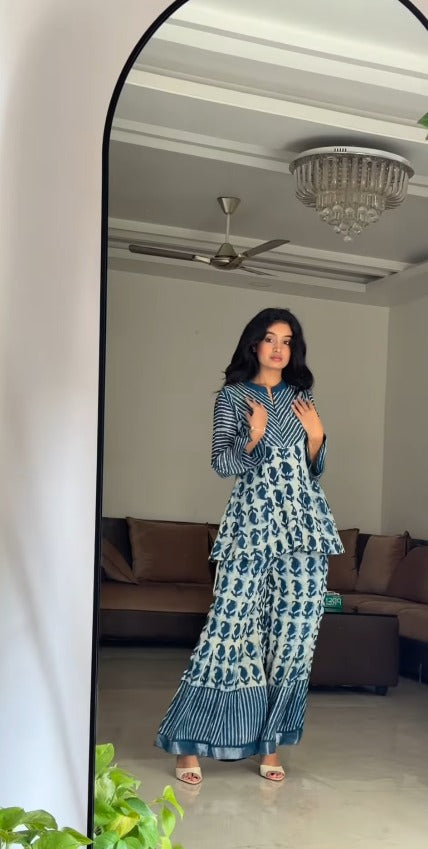 Zivelle Indigo Printed Cord  Set