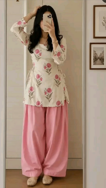 Ruhani Rose Floral Anarkali Set