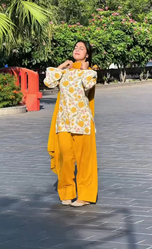 Sunflower Bloom Kurta Salwar Set
