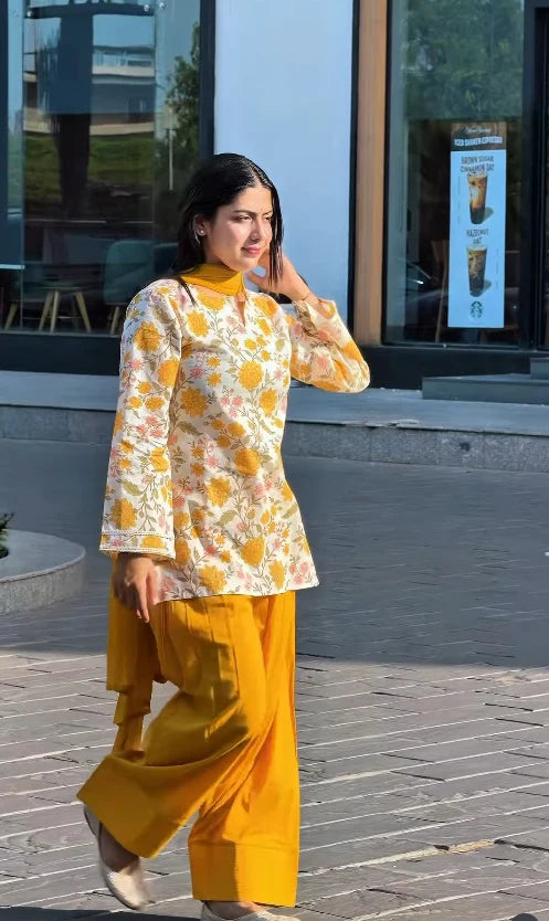 Sunflower Bloom Kurta Salwar Set